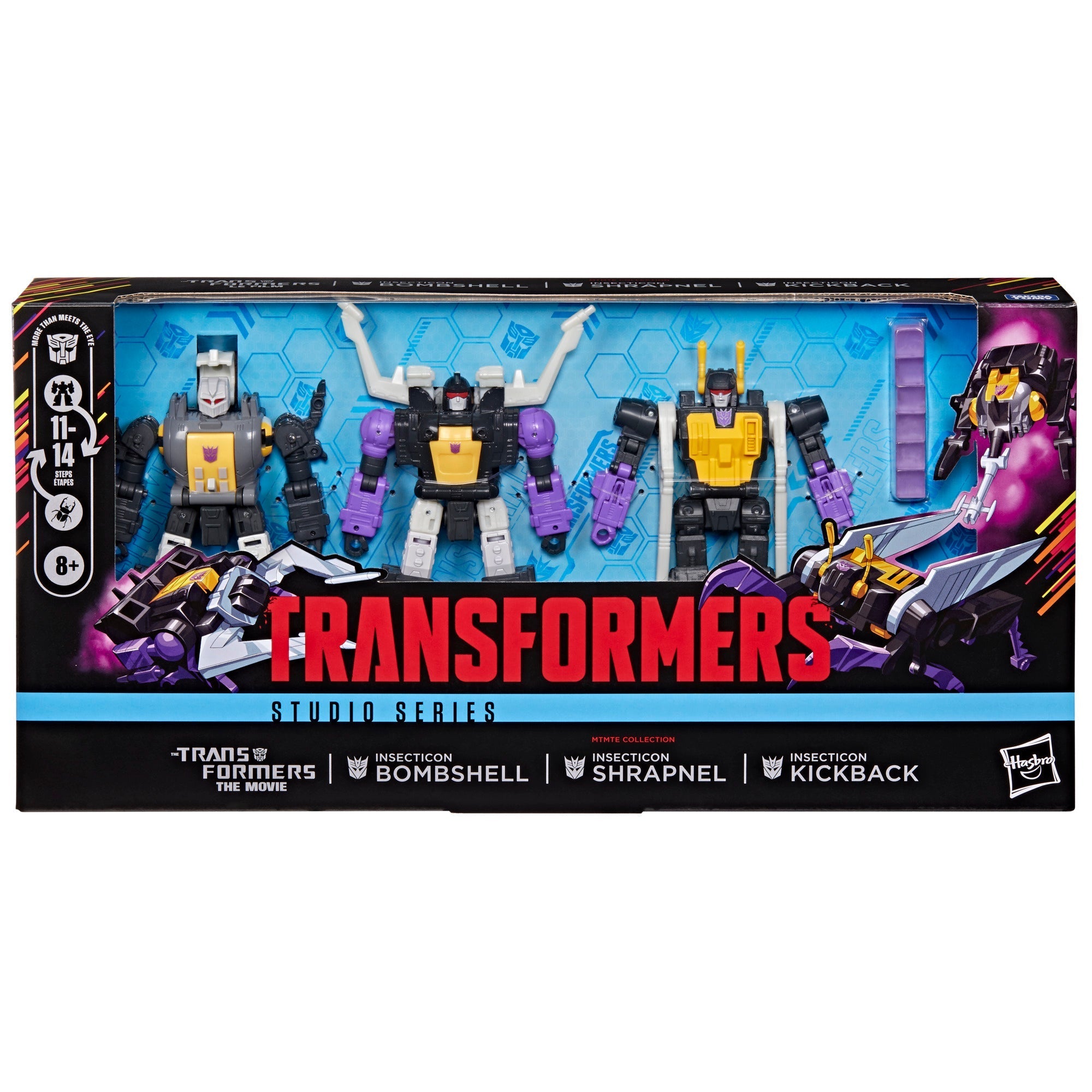 Transformers Studio Series The Transformers: The Movie MTMTE Collection Insecticon Bombshell, Insecticon Shrapnel & Insecticon Kickback