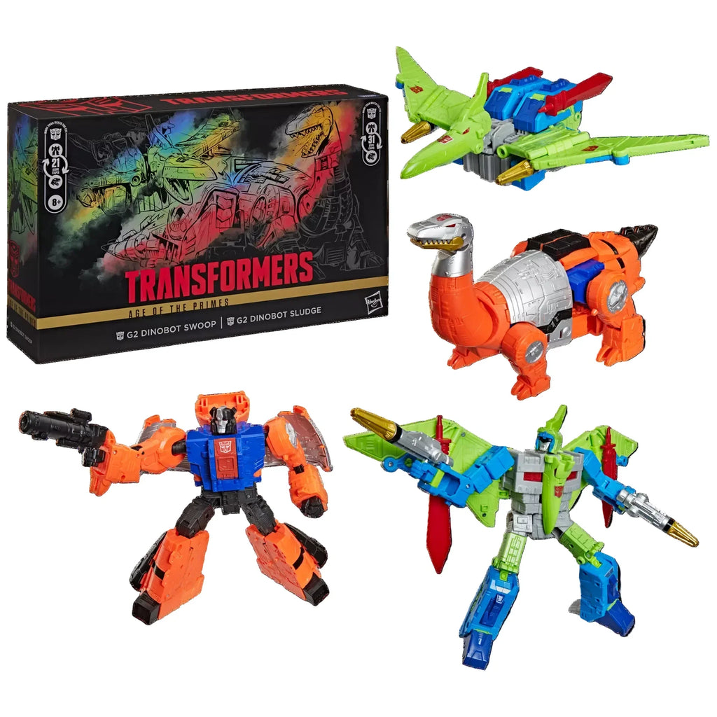Transformers Age of the Primes G2 Dinobot Swoop and Sludge