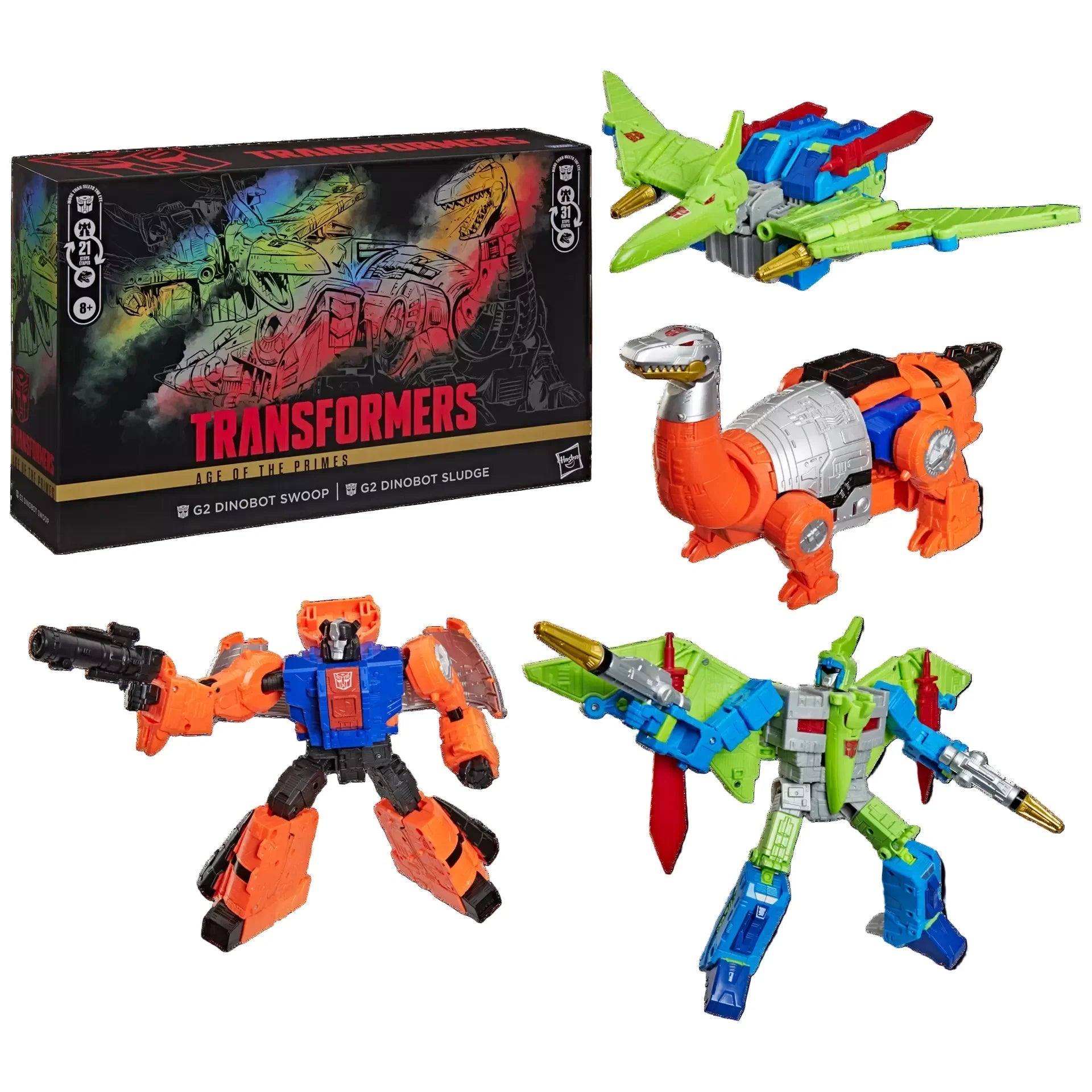Transformers Age of the Primes G2 Dinobot Swoop and Sludge